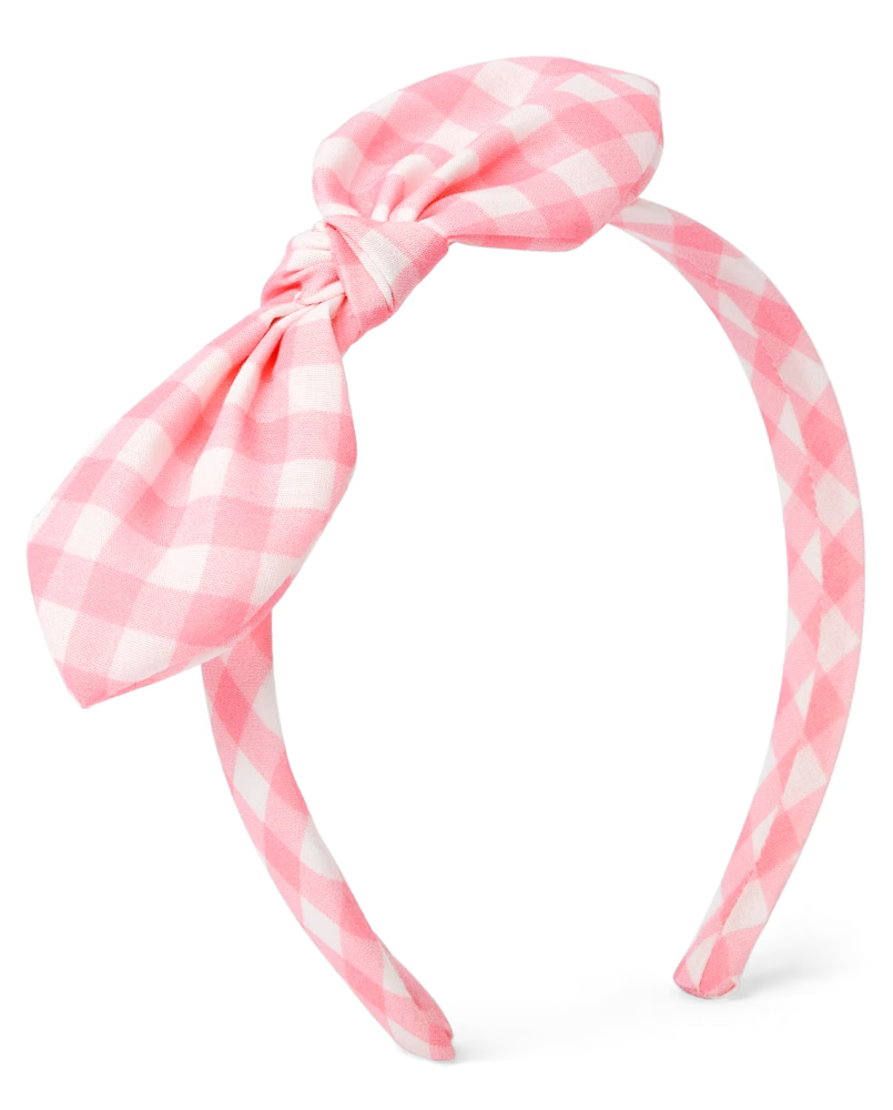 Children's Place - Girls Gingham Bow Headband