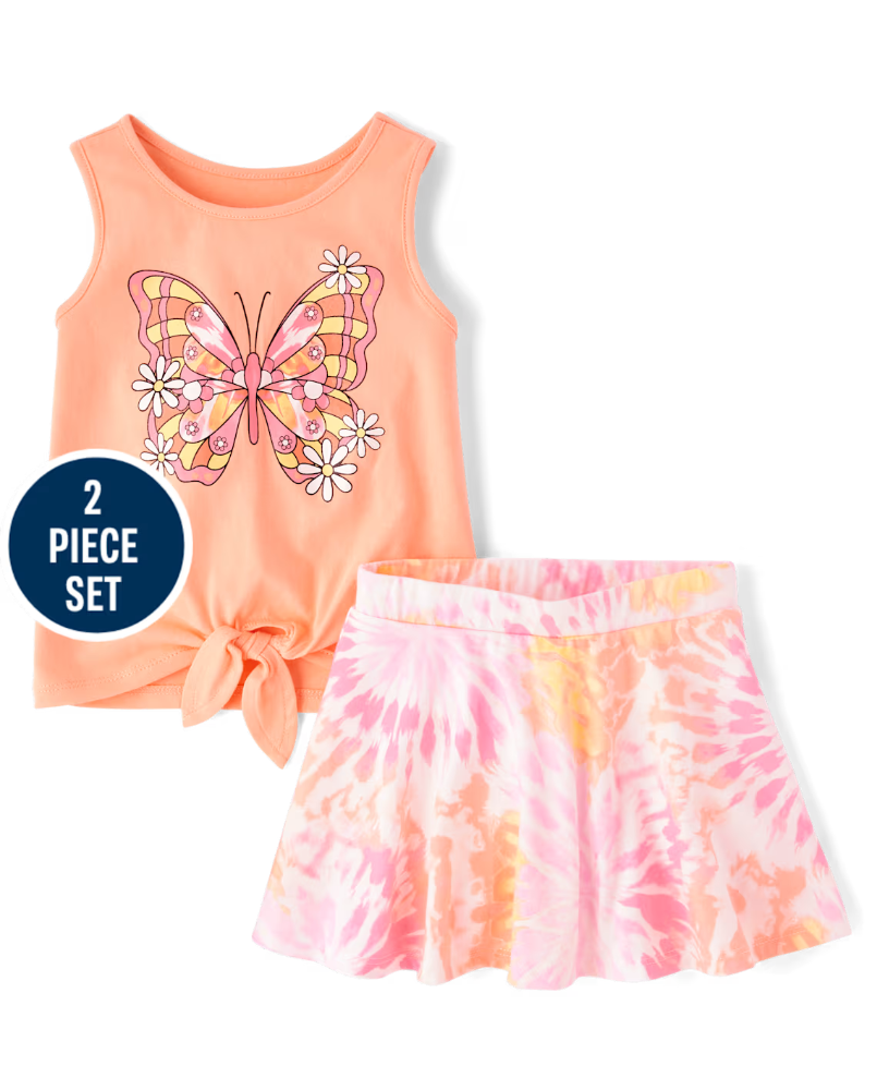 Children's Place - Conjunto de Mariposa - 12-18 M