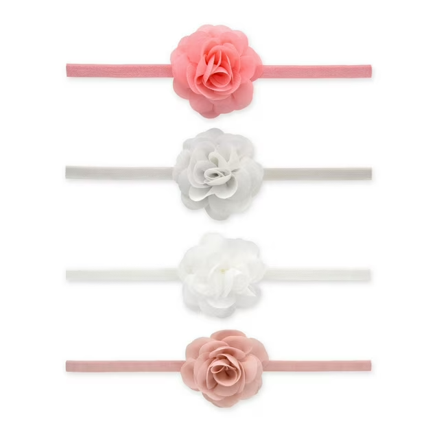 Carter's Child of Mine Girls’ 4-Pack Plume Headwrap Set
