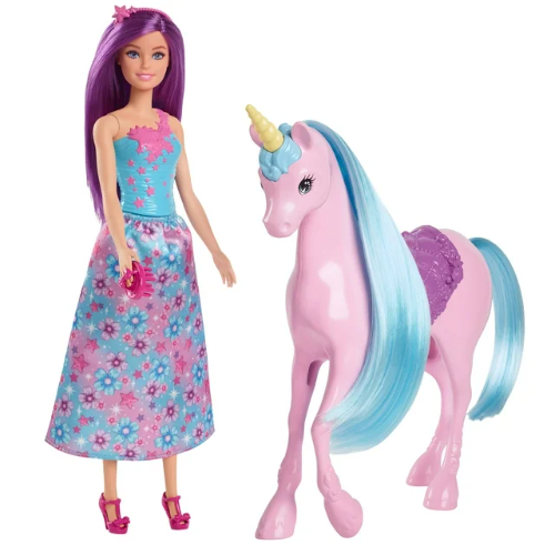 Barbie Fantasy Doll & Unicorn Toy Set