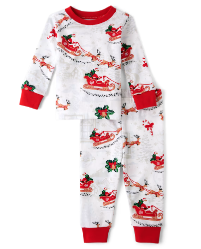 Children's Place - Pijamas de Navidad - Santa - 2T
