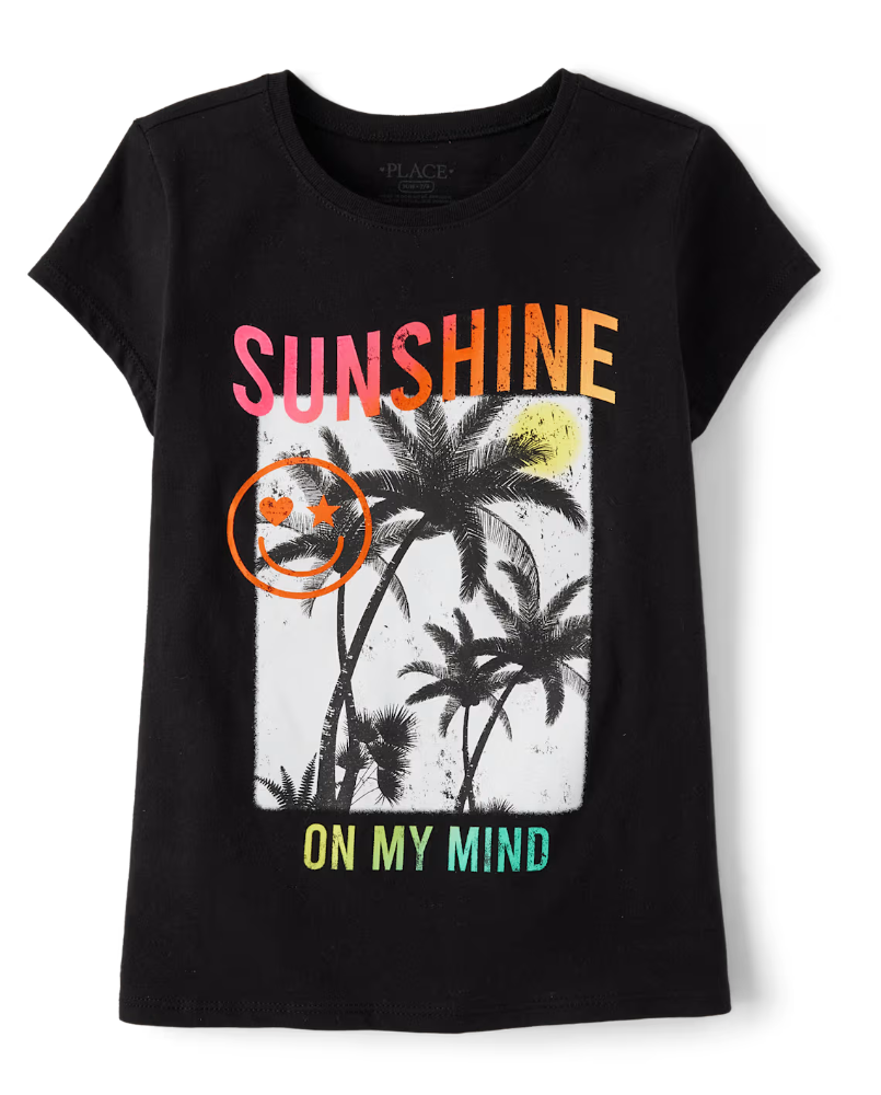 Children's Place - Girls Sunshine Graphic Tee - XS