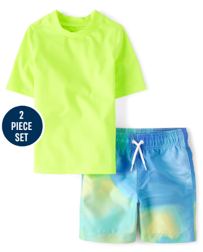 Children's Place - Traje de bano conjunto - neon - XS