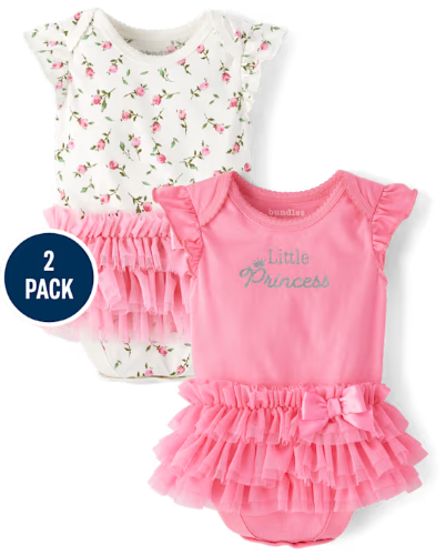 Children's Place - body surtido - Princess Tutu - 3-6 M - 2 PK