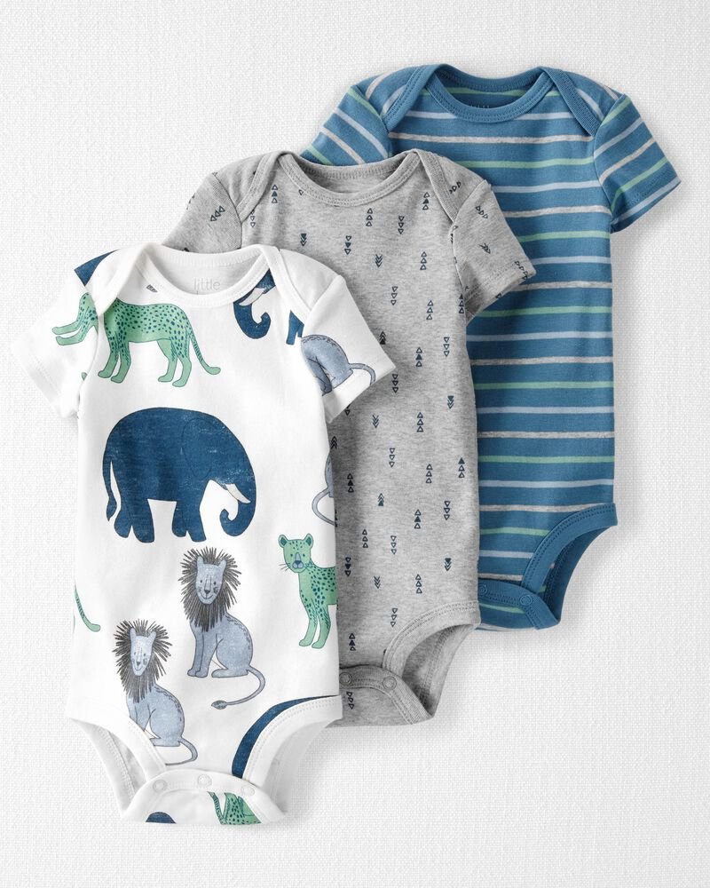 Carters - body surtido - 3pk - animals - 0-3M