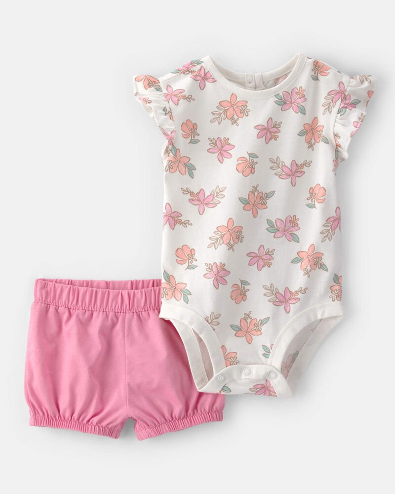 Carters - conjunto de rosada flora - 3M