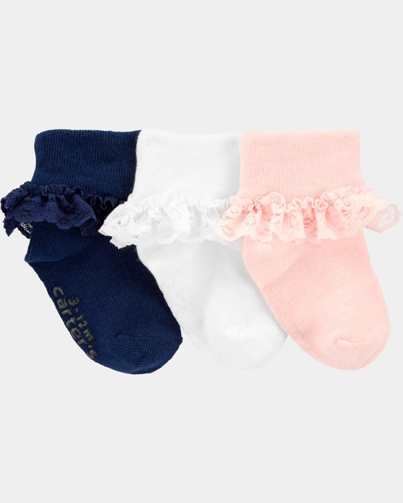 Carters - media con lace - 3 pk - 12-24 M