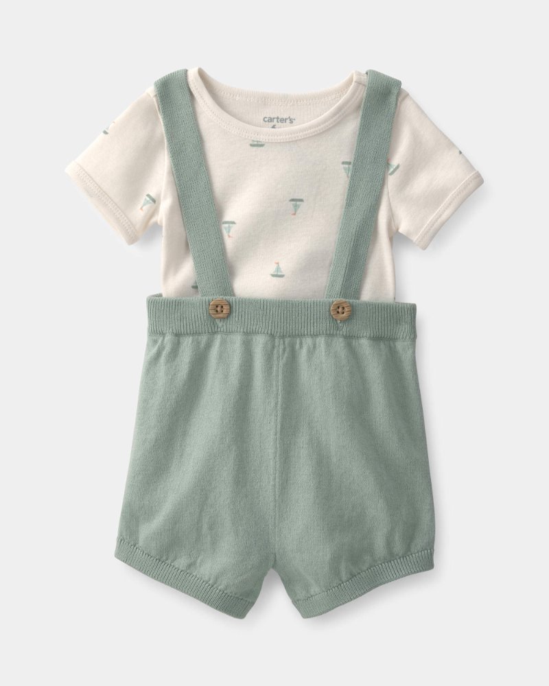 Carters - conjunto - sailboat overalls