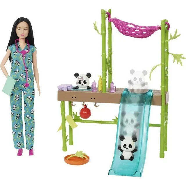 Barbie Doll and Accessories, Panda Care and Rescue Playset