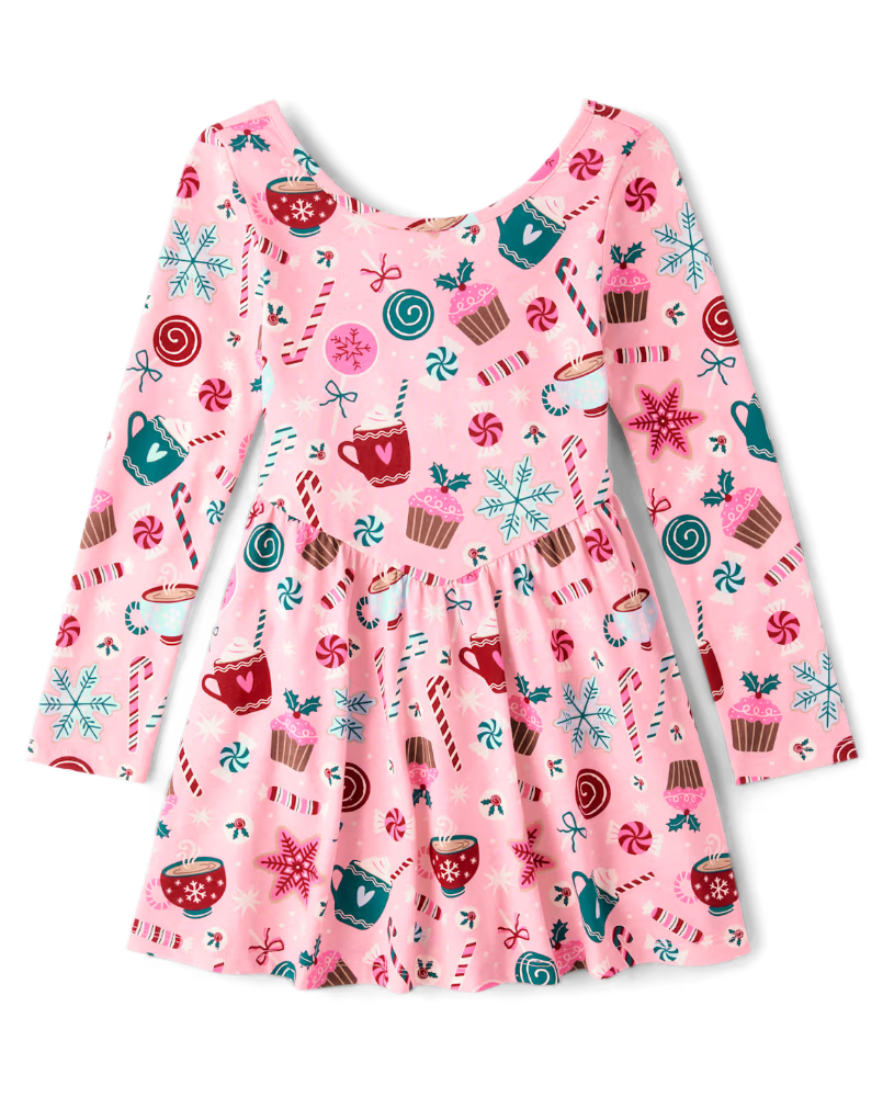 Children's Place - Vestido de Navidad - Rosada - S 5/6