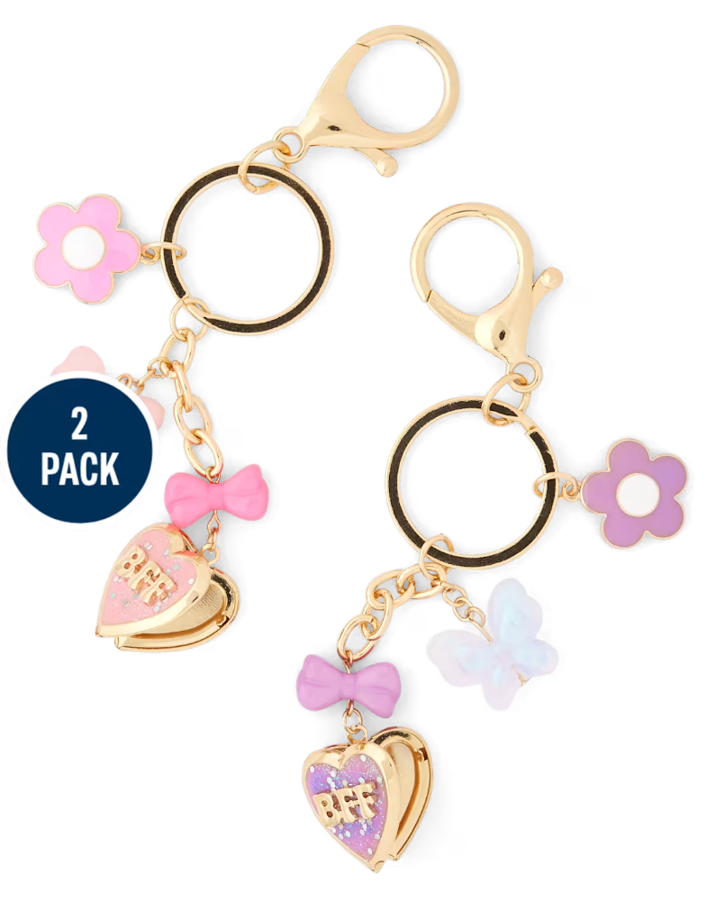 Children's Place Girls BFF Charm Keychain 2-Pack