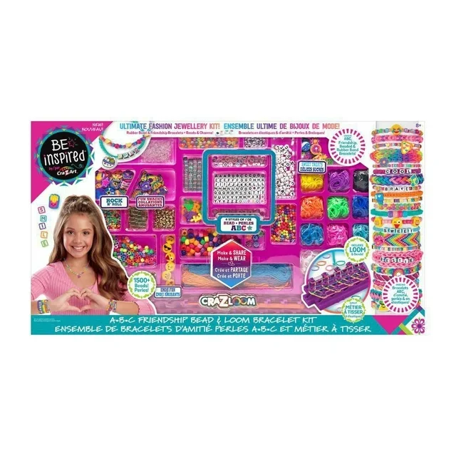 Be Inspired: ABC Friendship Bead & Loom Mega Bracelet Kit
