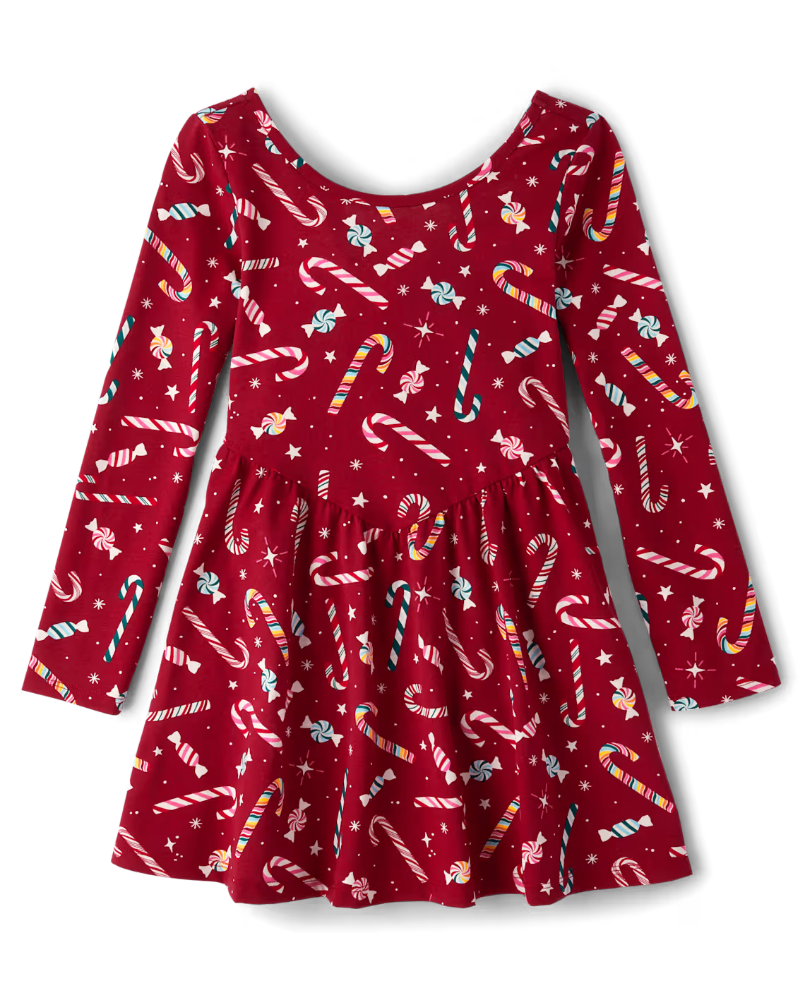 Children's Place - Vestido de Navidad - Rojo - S 5/6