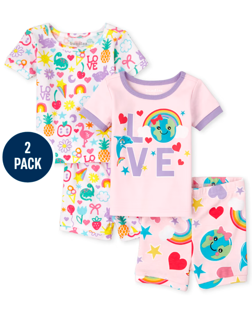 Children's Place - Earth Snug Fit Cotton Pijamas 2-Pack - 0-3M