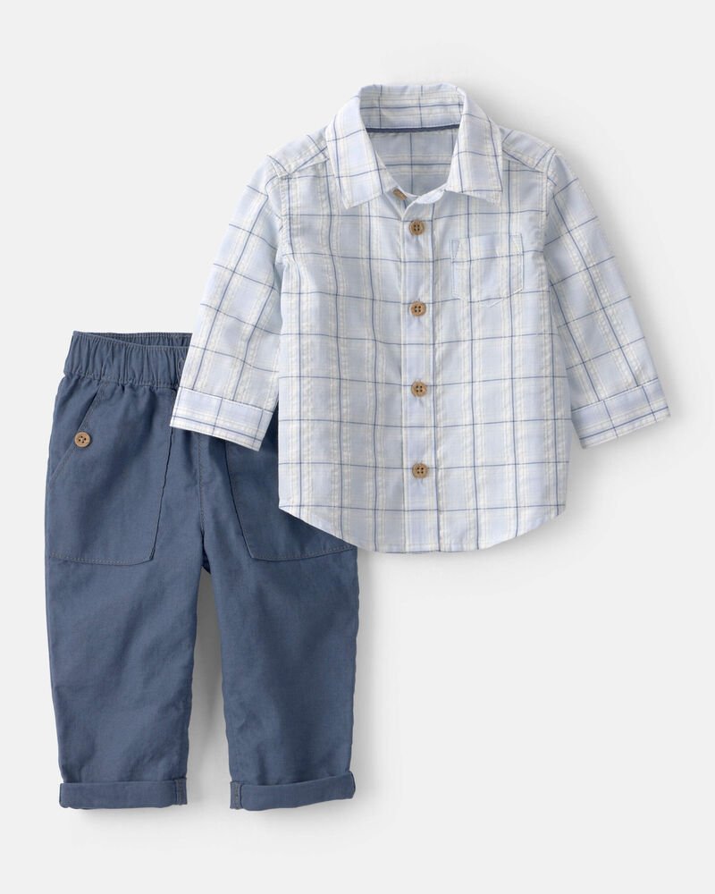 Carters - conjunto - camisa y pantalones azul