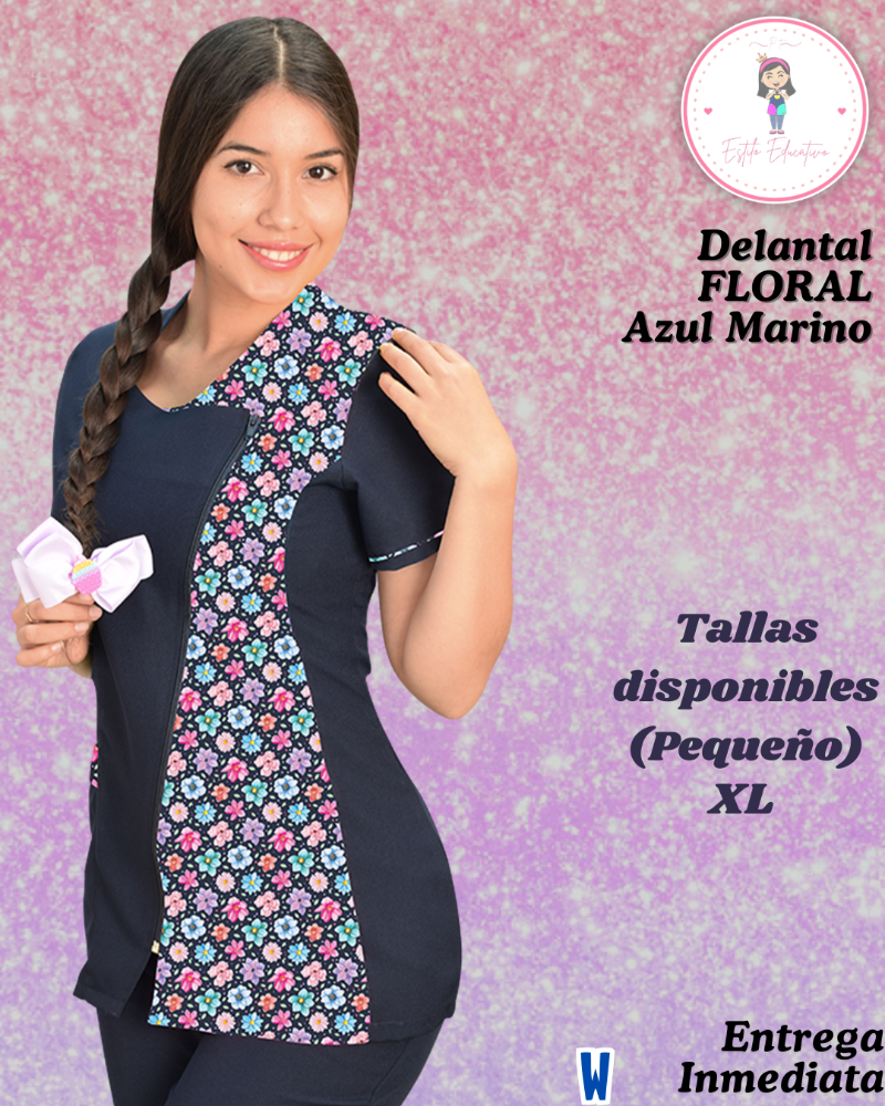 Delantal Floral XL