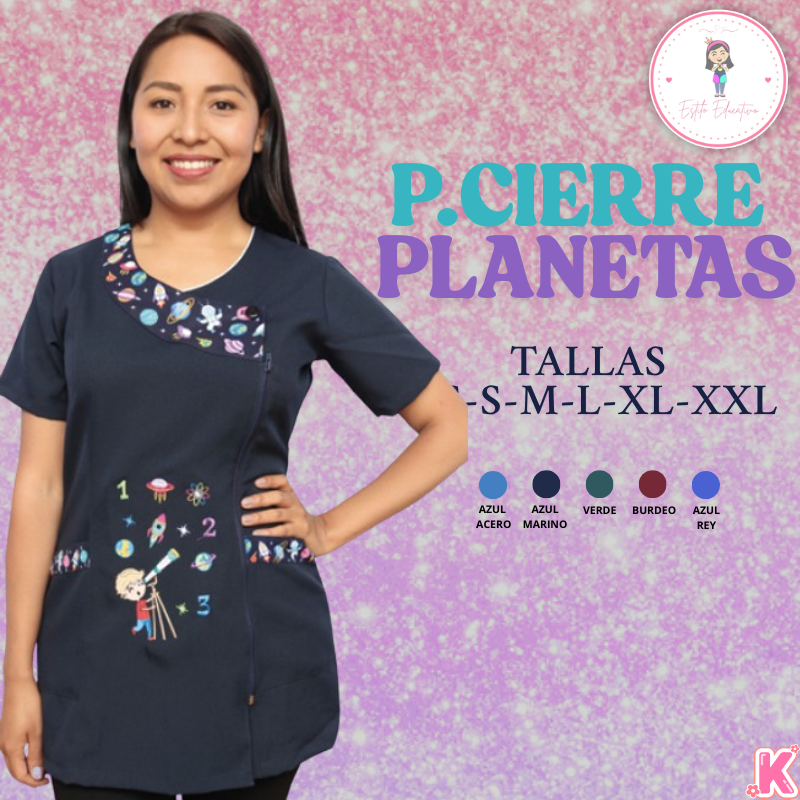 Delantal P.cierre Planetas