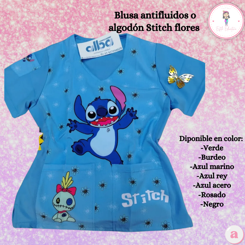 Antifluidos Stitch Flores