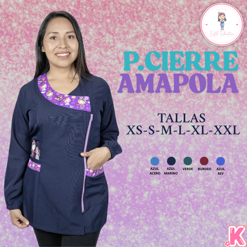 Delantal P.cierre Amapola