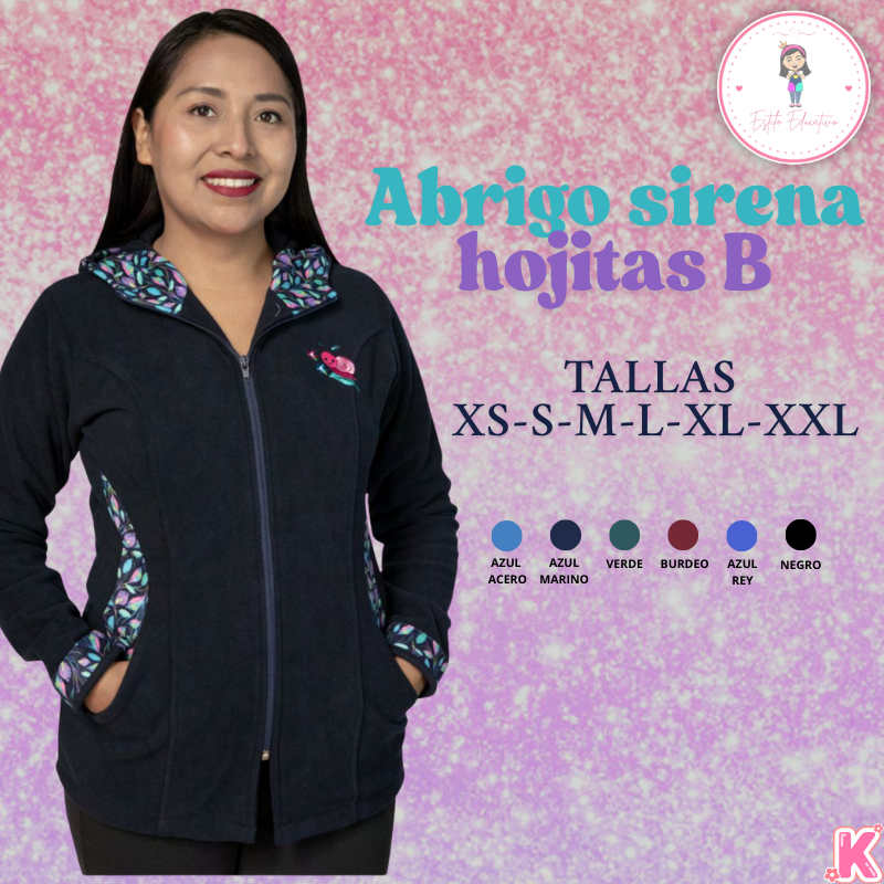 Abrigo sirena Hojitas b