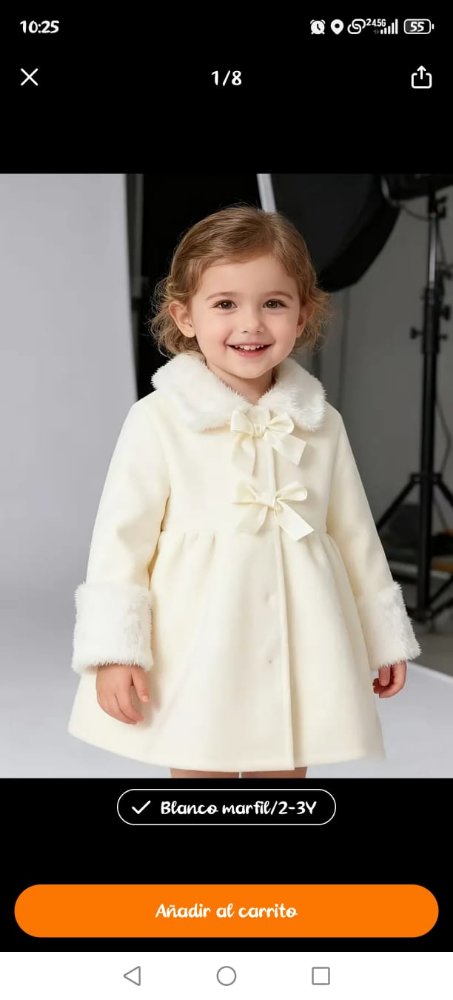 ABRIGO NIÑA TALLA 2 - 3