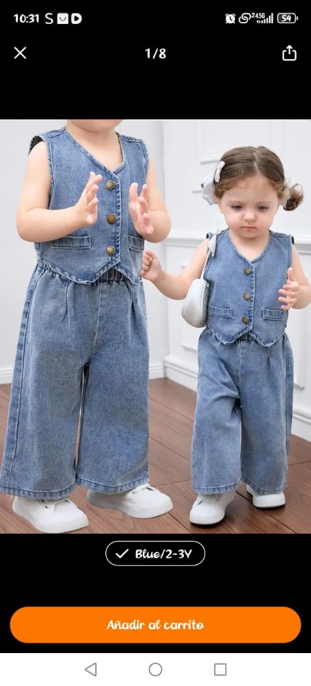 CONJUNTO JEANS NIÑA TALLA 2 - 3