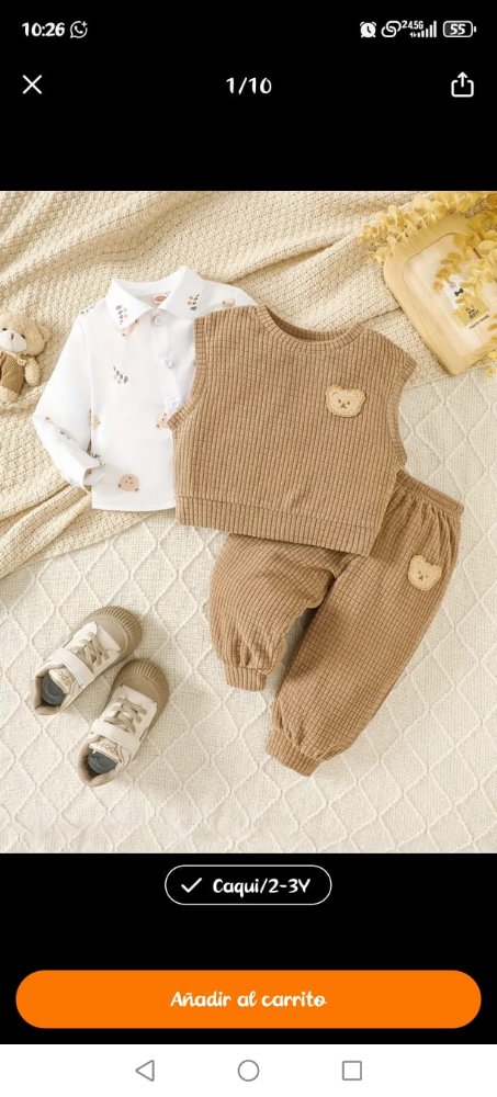 CONJUNTO 3 PIEZAS TALLA 2 - 3