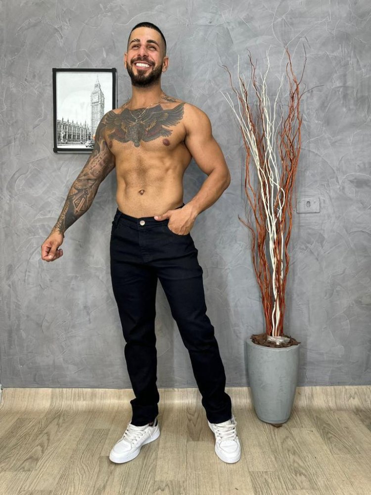 Calça Masculina com Lycra preta