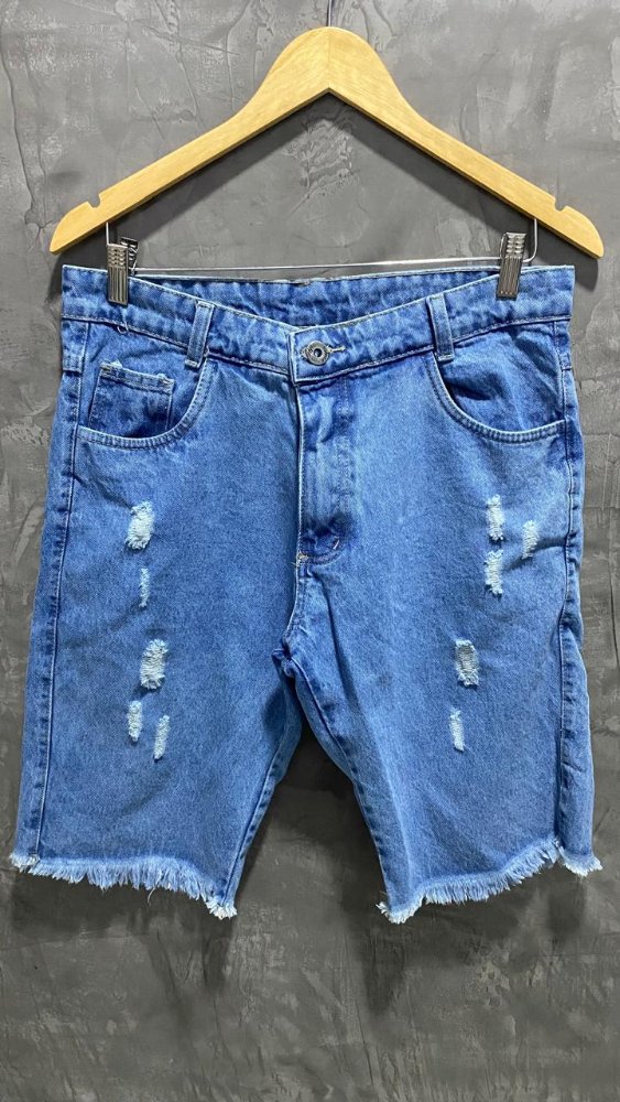 Short Jeans masculino 100% algodão