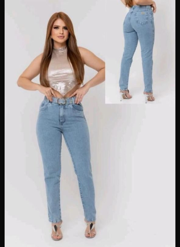 Calça Mon com cinto 100% algodão