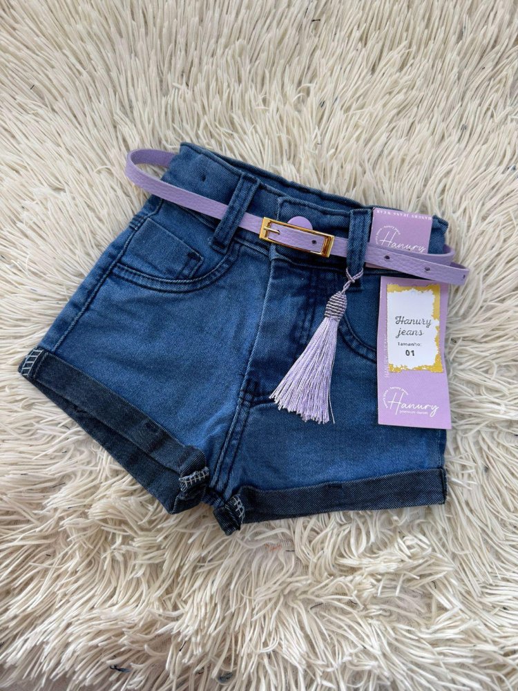Short Jeans Infantil com Cinto