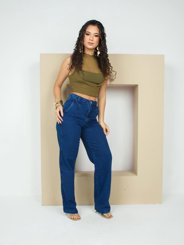 Wid Leg Jeans 100% algodão