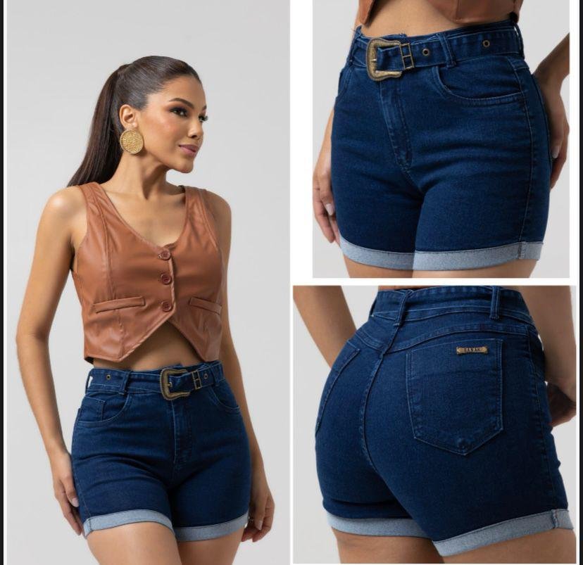 Short jeans Sanak com Lycra