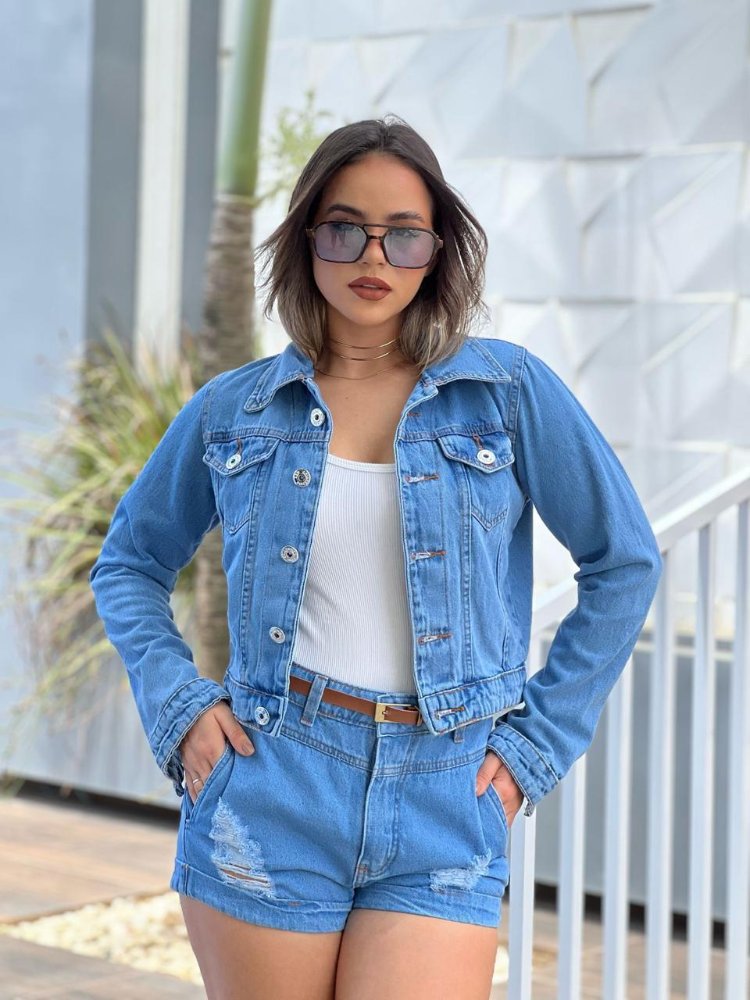 Jaqueta Jeans 100% algodão