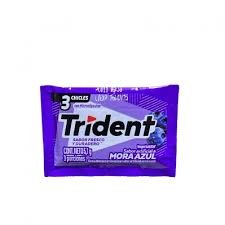 TRIDENT MORA AZUL 3 CHICLES