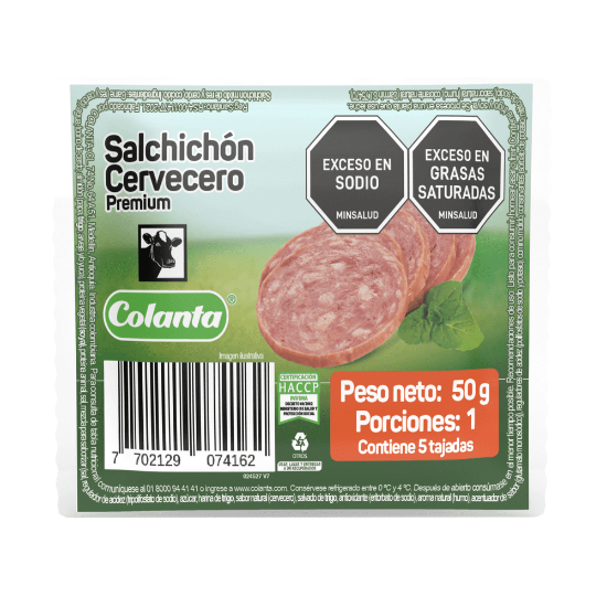 SALCHICHON CERVECERO COLANTA 50G