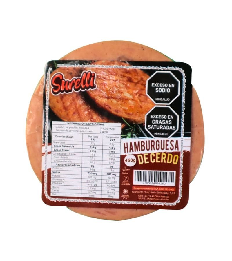 CARNE DE HAMBURGUESA SURELLI 450G
