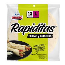 PROMO TORTILLAS RAPIDITAS FAJIBURRITO 425G