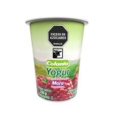 YOGUR ENTERO MORA 100G COLANTA