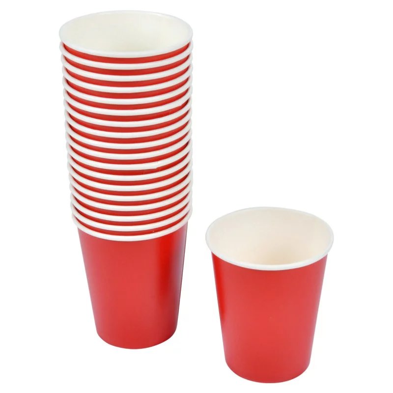 Vaso 16 oz Cartón Rojo (50 unidades)