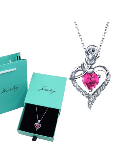 Caja de regalo de alta calidad Collar con colgante de corazón