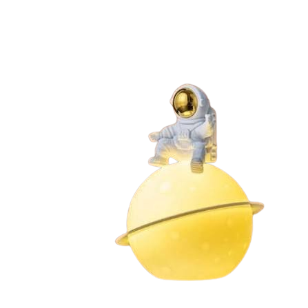 Lámpara decorativa creativa de astronauta Amarilla