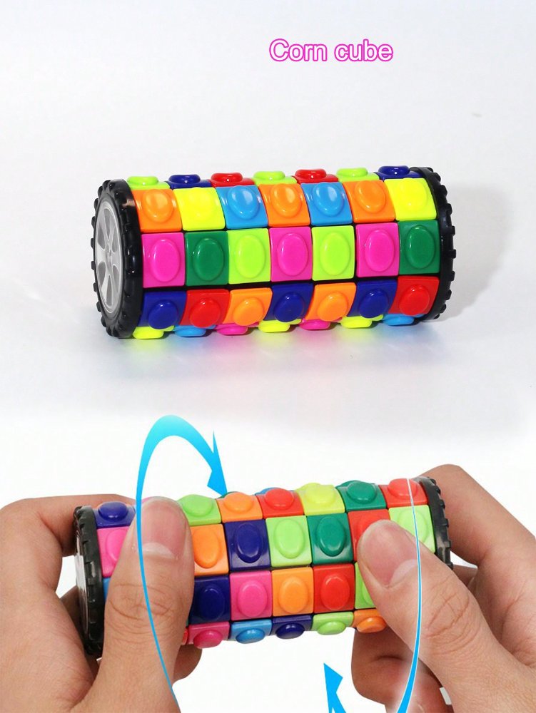 Cubo de maíz Rubik's 3D, cubo de dedos, cubo cilíndrico