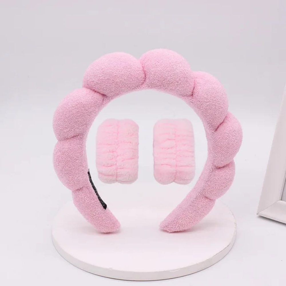 Diadema + muñequeras (rosa)