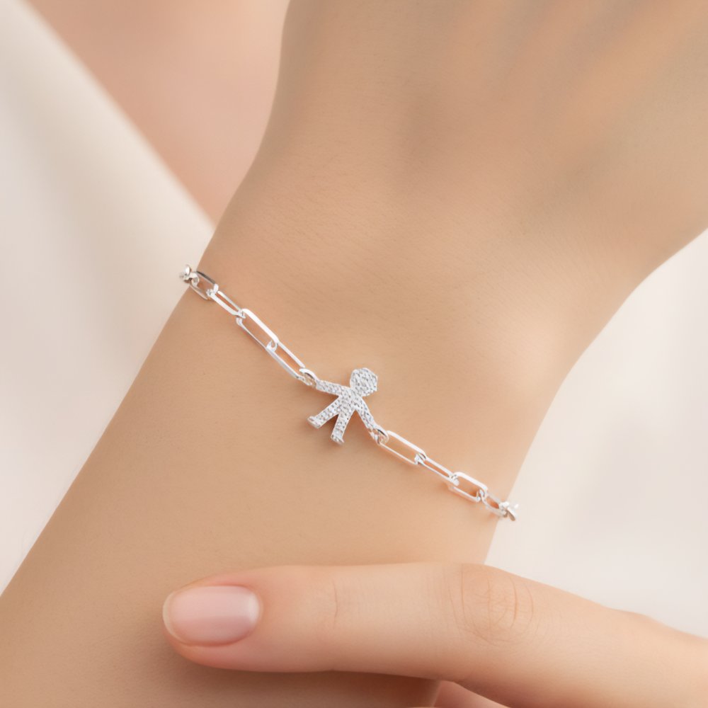 Pulsera plata OVA0390