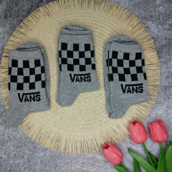 Vans gris cuadrille