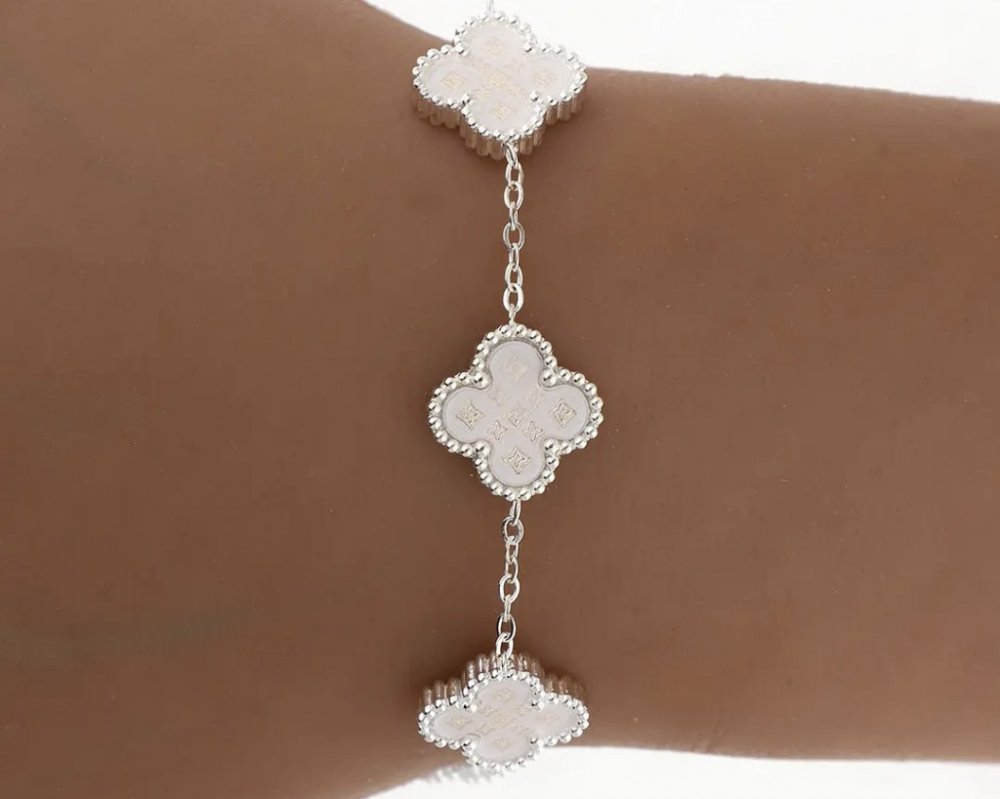 PULSERA VAN CLEEF ACERO BLANCO
