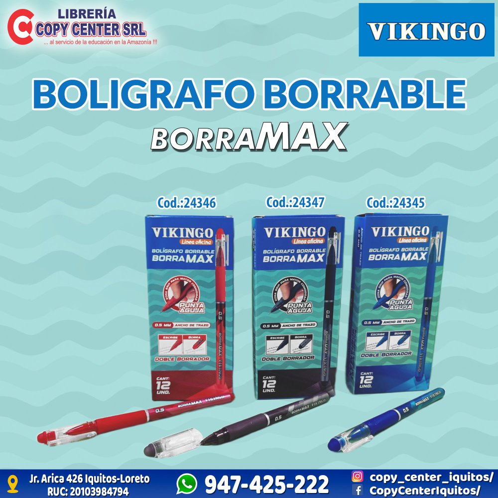 LAPICERO BORRABLE BORRAMAX - VIKINGO
