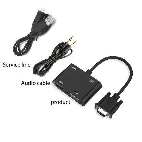 ADAPTADOR VGA A VGA + HDTV CON AUDIO