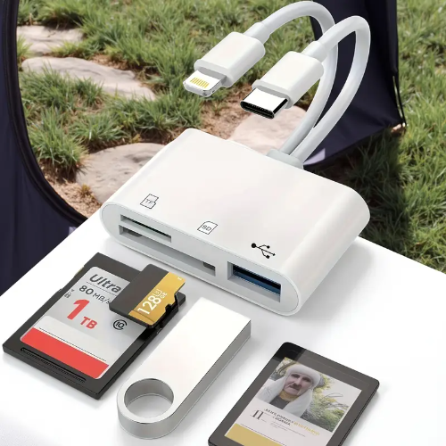 LECTOR DE TARJETAS SD 3 EN 2 TIPO C & LIGHTNING